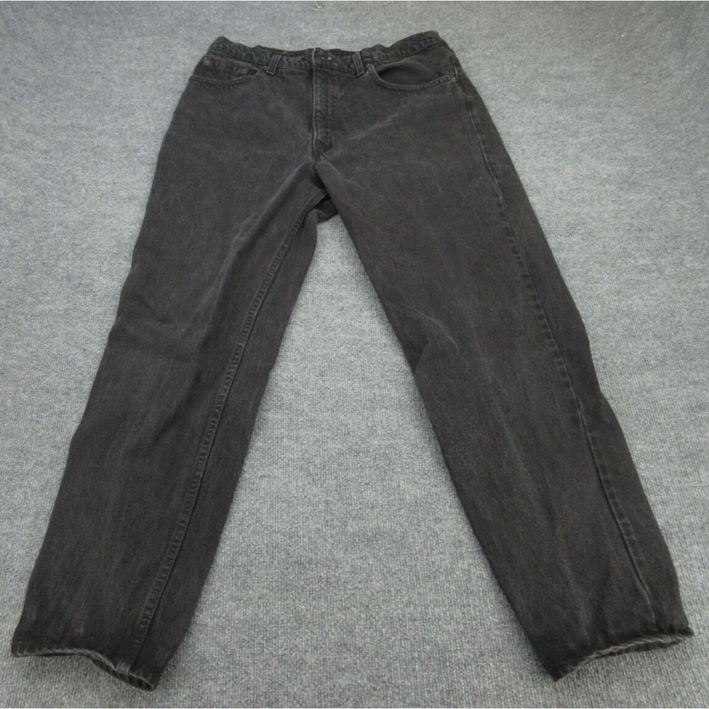 Levi's Mens Jeans Relaxed Fit Black Vintage 1990's 550 Tapered Leg 38x32